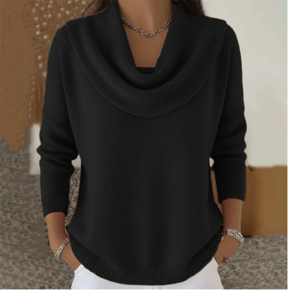 Avelle Paris | Pull Col Bénitier Drapé Céleste