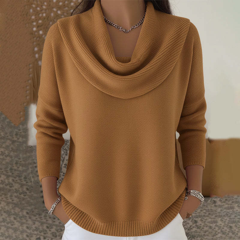 Avelle Paris | Pull Col Bénitier Drapé Céleste