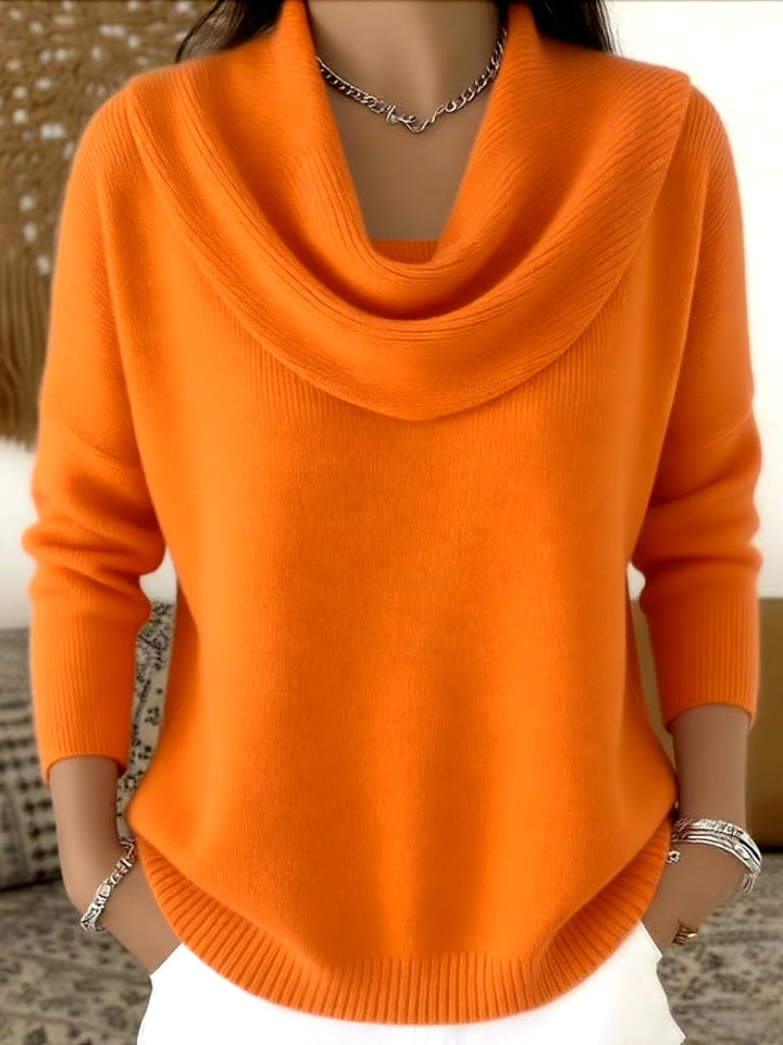 Avelle Paris | Pull Col Bénitier Drapé Céleste