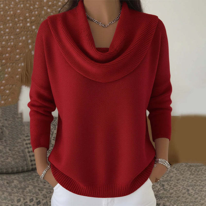 Avelle Paris | Pull Col Bénitier Drapé Céleste
