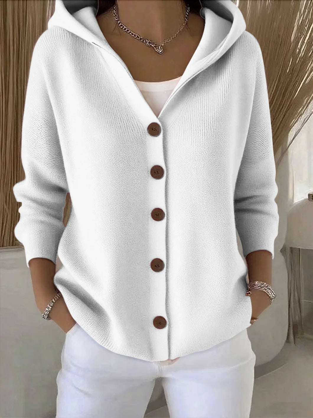 Avelle Paris | Cardigan à Capuche Boutonné Madeleine