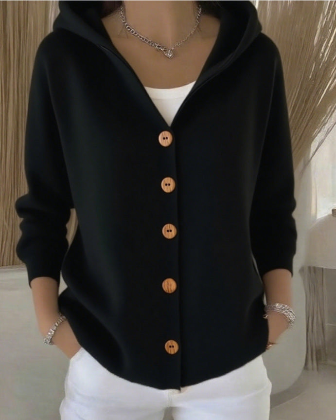 Avelle Paris | Cardigan à Capuche Boutonné Madeleine
