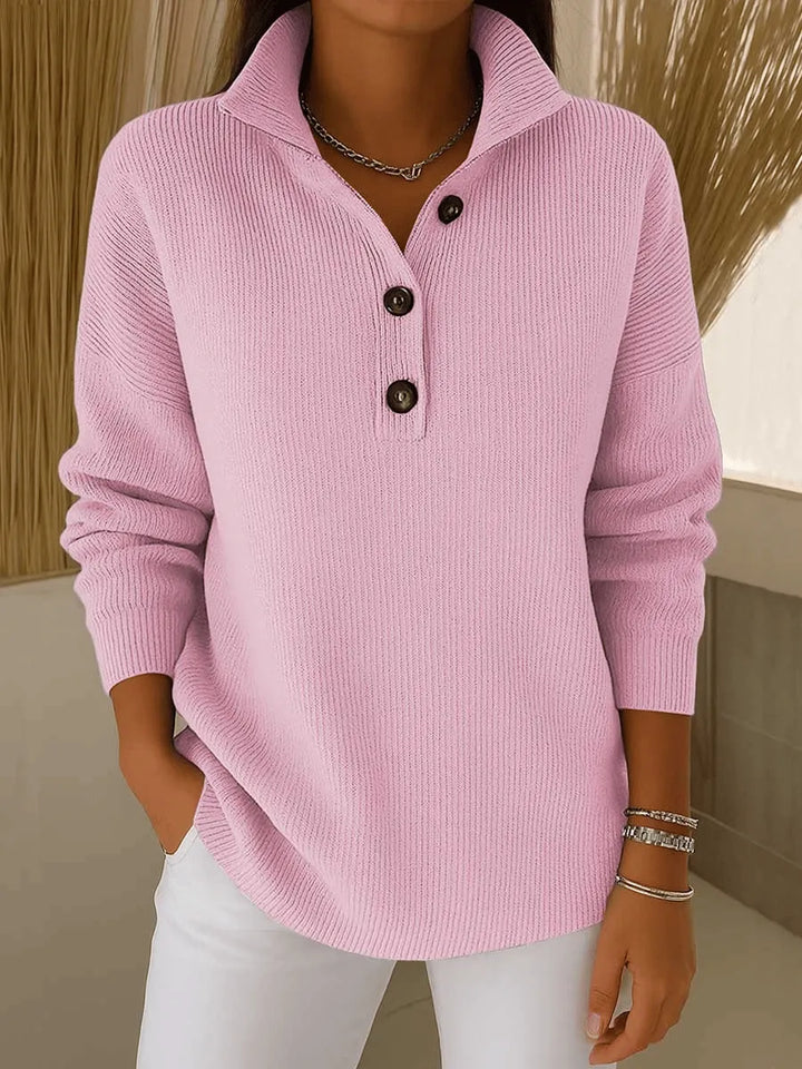 Avelle Paris | Pull Col Montant Boutonné Éloïse